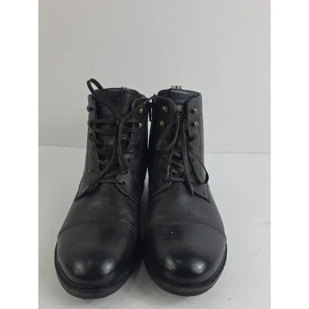Ambitious Lace Up Leather Cap Toe Men's Ankle Boots Size‎ EU 43. US 10
